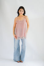 Misoria Lace Camisole Top in Pink