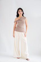 Myoka Ruched Toga Top in Khaki