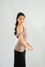 Myoka Ruched Toga Top in Khaki