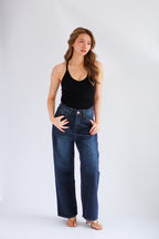 Esme Basic V Neck Camisole Top in Black