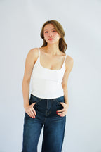 Rita Basic Camisole Top in White