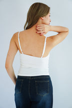 Rita Basic Camisole Top in White