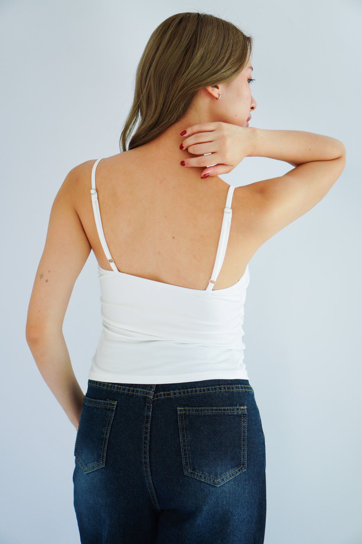 Rita Basic Camisole Top in White