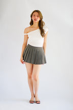 Myoka Ruched Toga Top in White