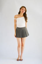 Myoka Ruched Toga Top in White