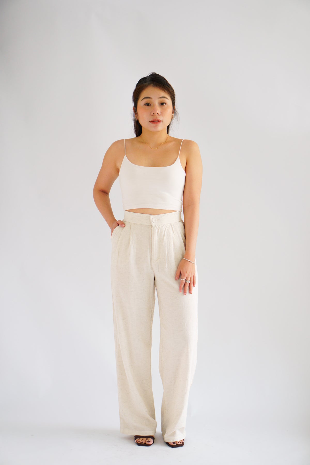 Clara Linen Wide Legged Pants by Bash