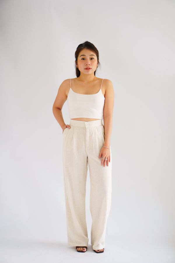 Clara Linen Wide Legged Pants by Bash