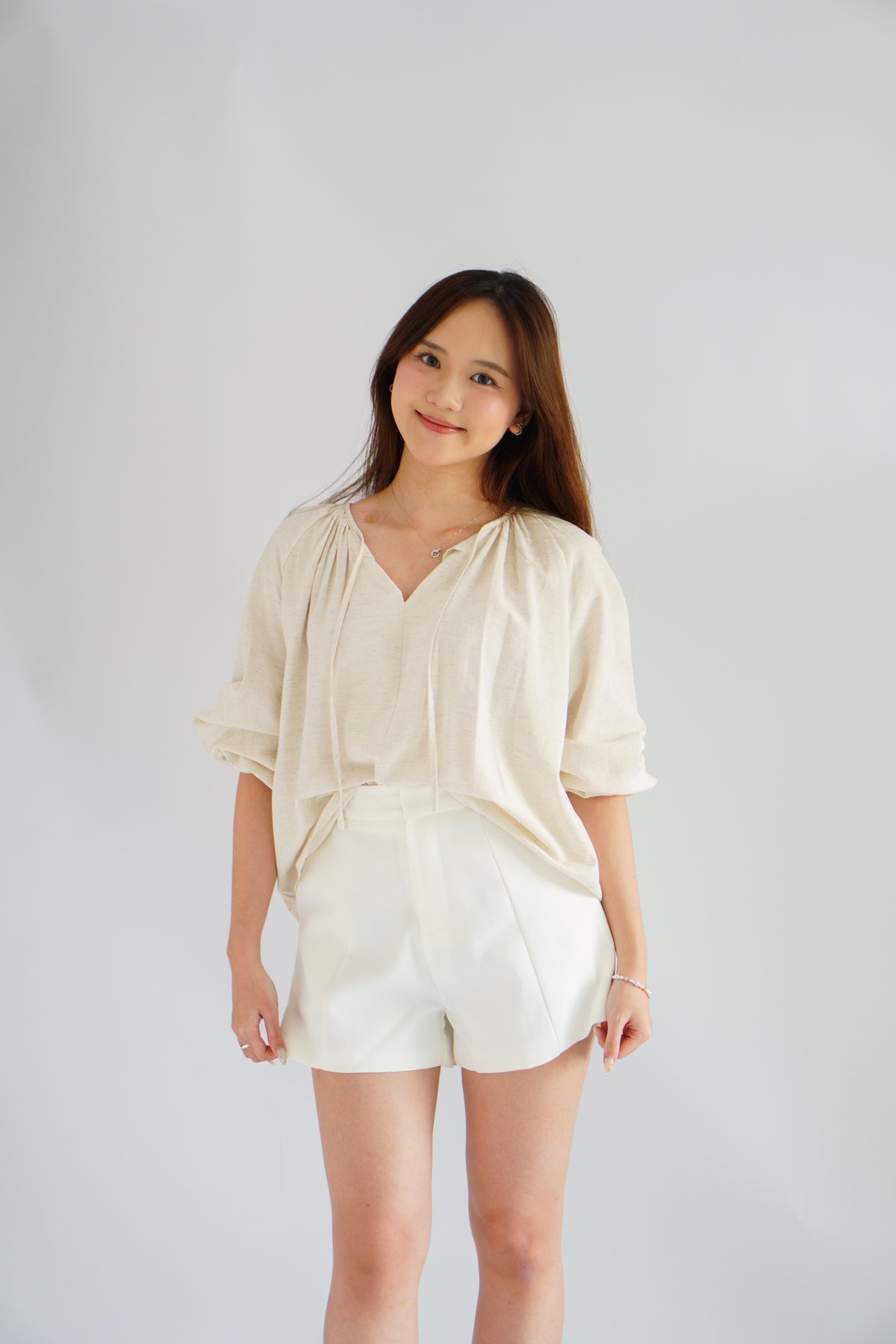 Senja Linen Long Sleeve Top by Bash