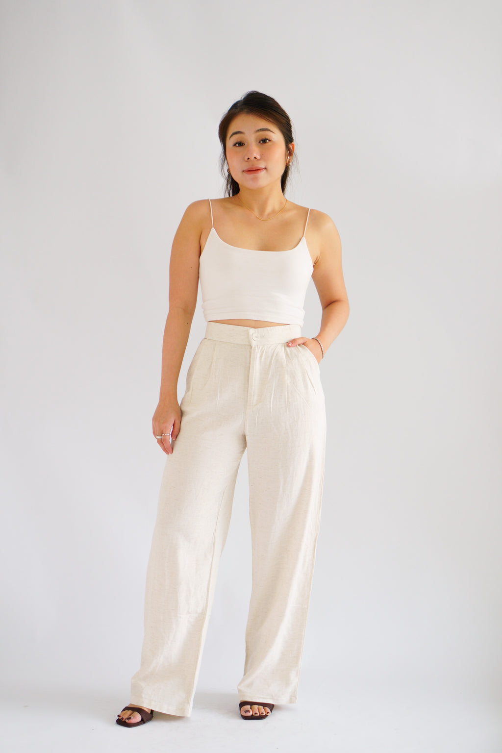 Clara Linen Wide Legged Pants by Bash