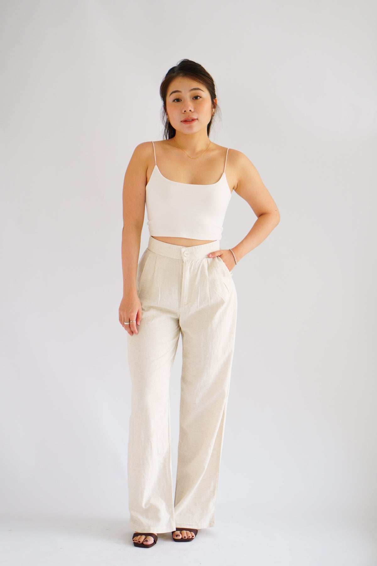 Clara Linen Wide Legged Pants by Bash