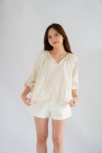 Senja Linen Long Sleeve Top by Bash