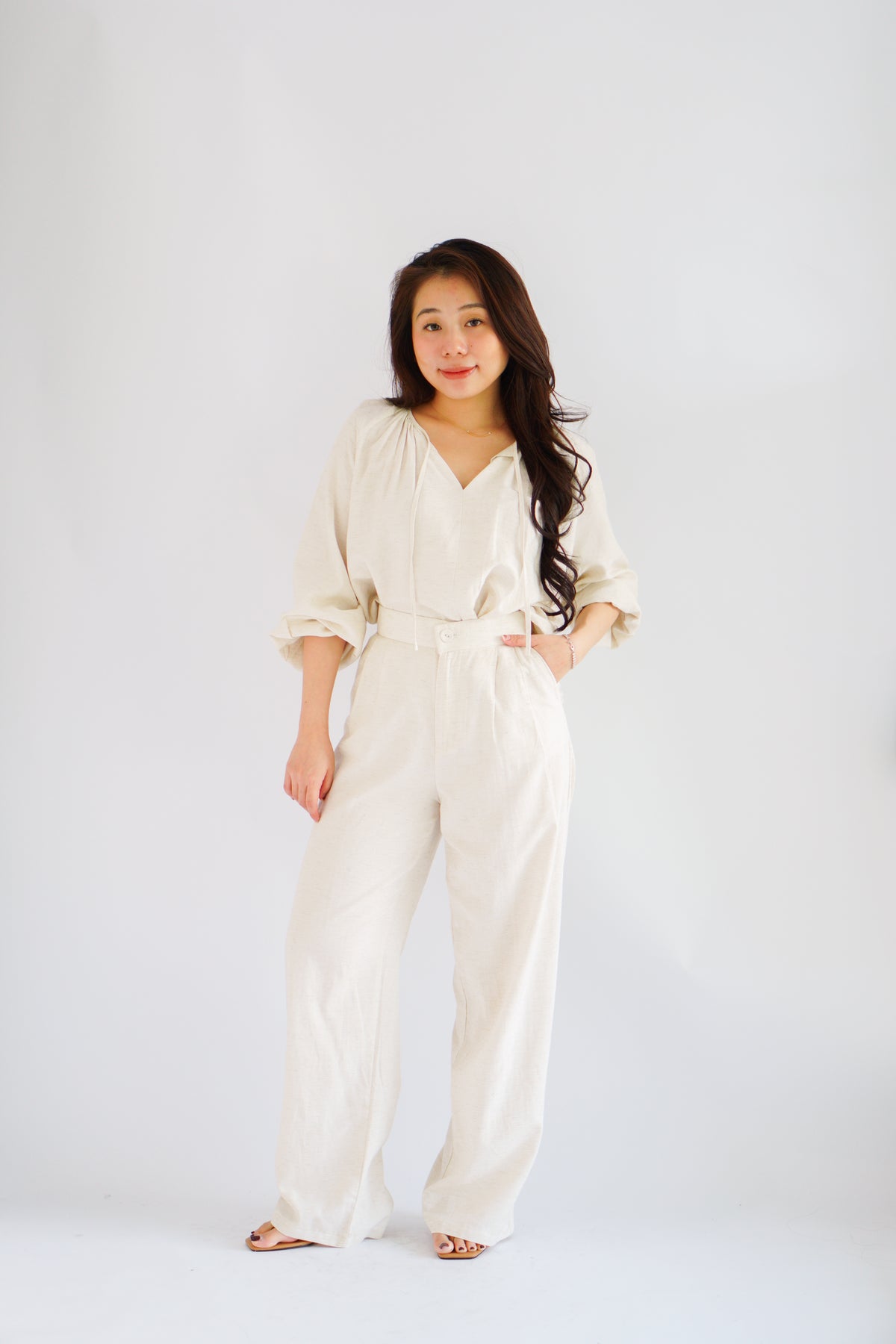 Clara Linen Wide Legged Pants by Bash
