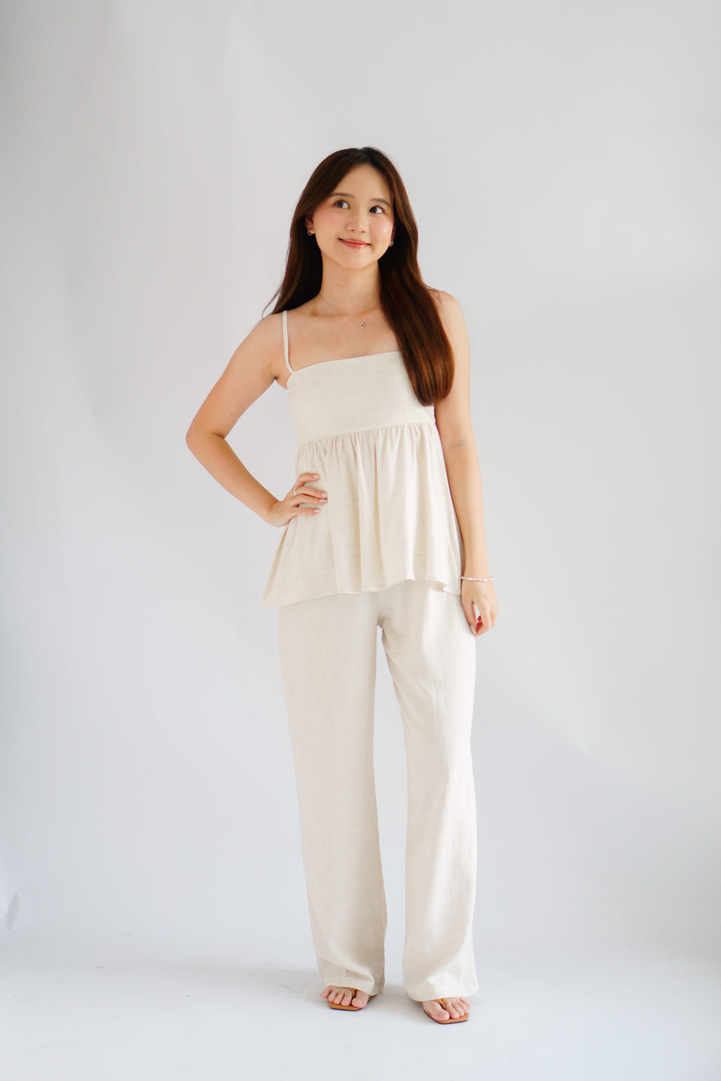 Clara Linen Babydoll Top by Bash