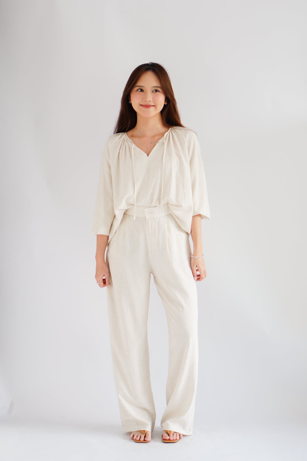 Senja Linen Long Sleeve Top by Bash