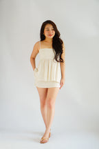 Clara Linen Babydoll Top by Bash