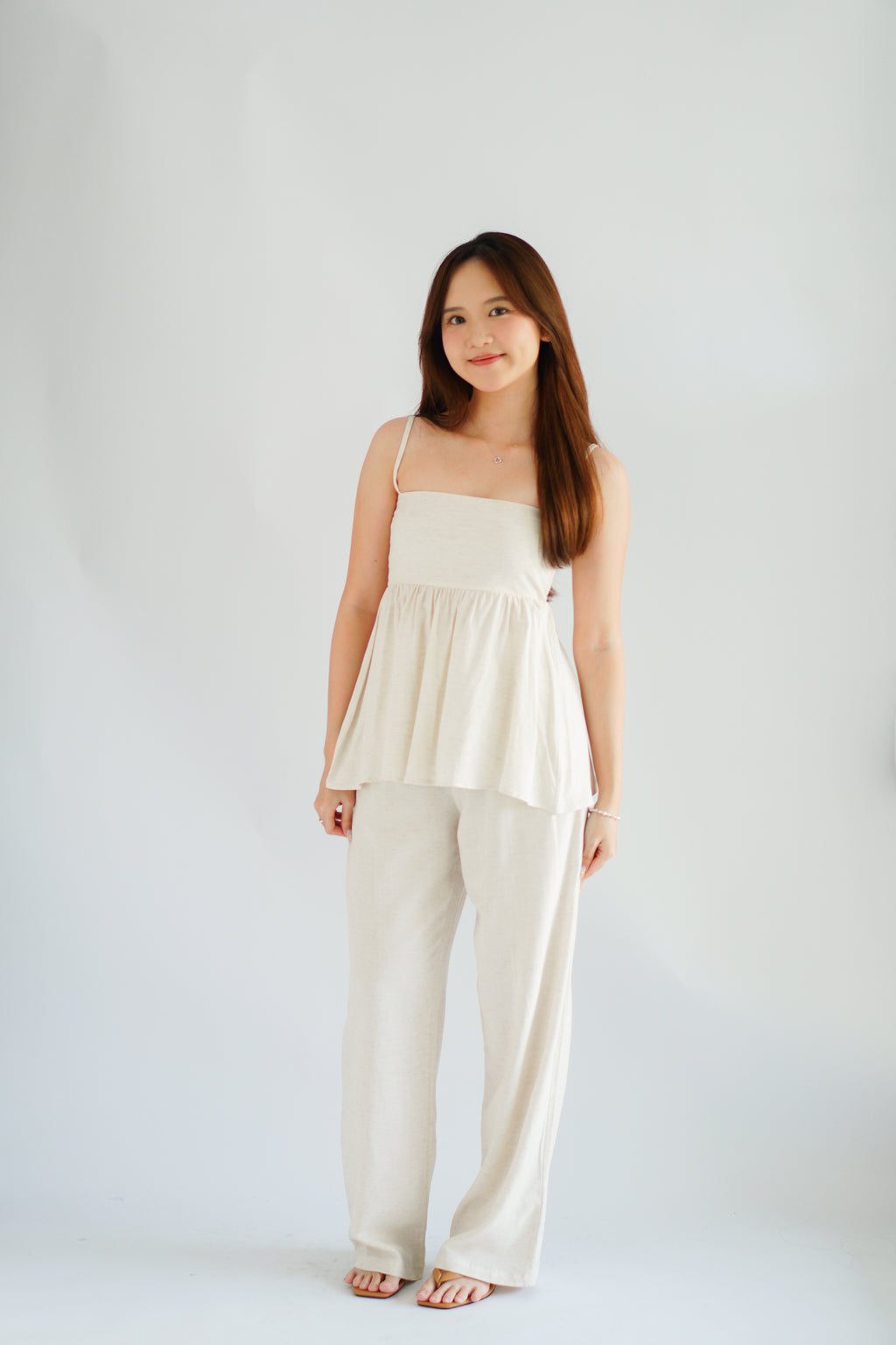 Clara Linen Babydoll Top by Bash