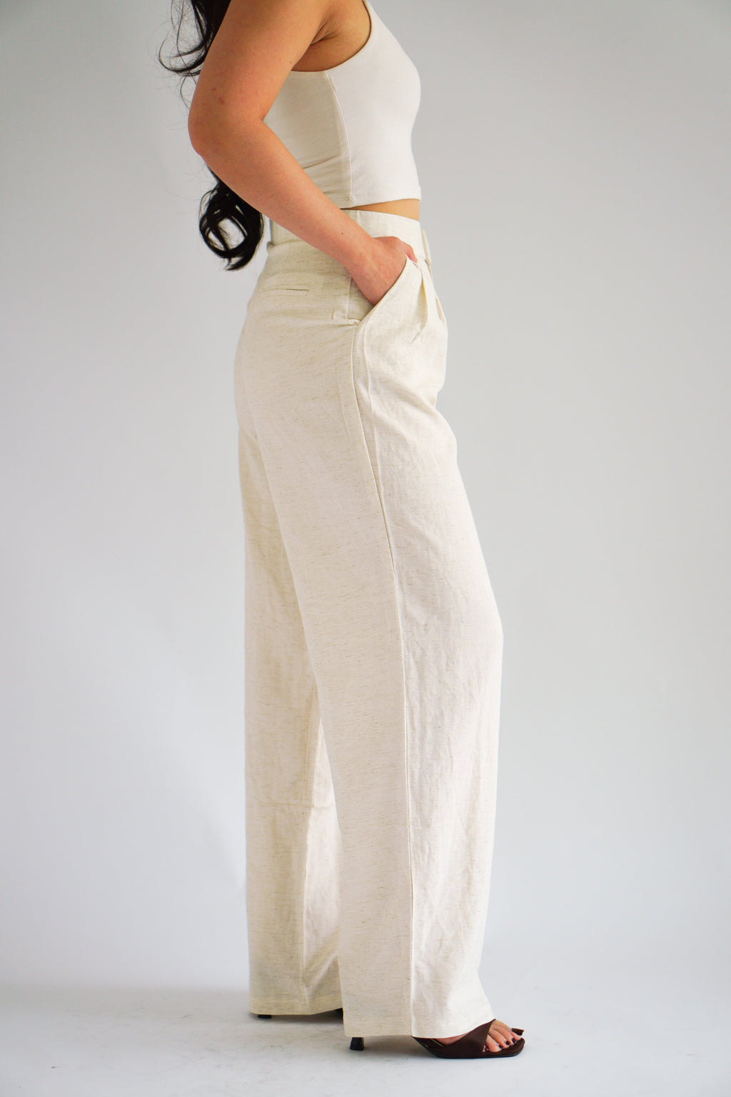 Clara Linen Wide Legged Pants by Bash