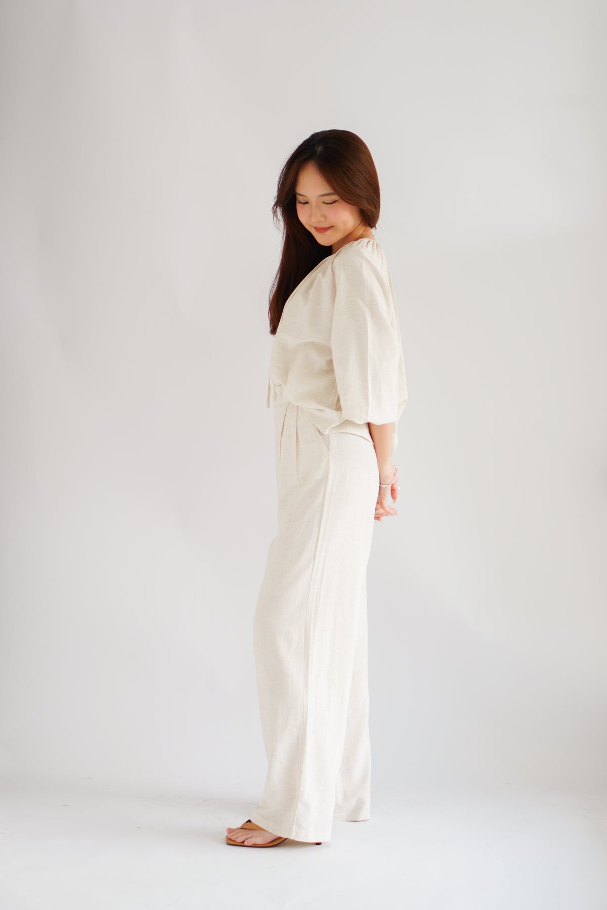 Senja Linen Long Sleeve Top by Bash