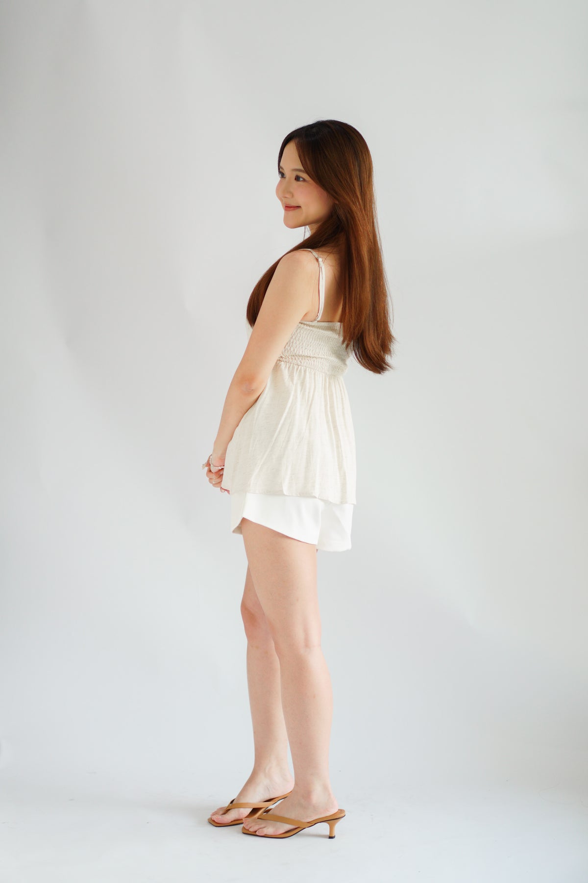 Clara Linen Babydoll Top by Bash