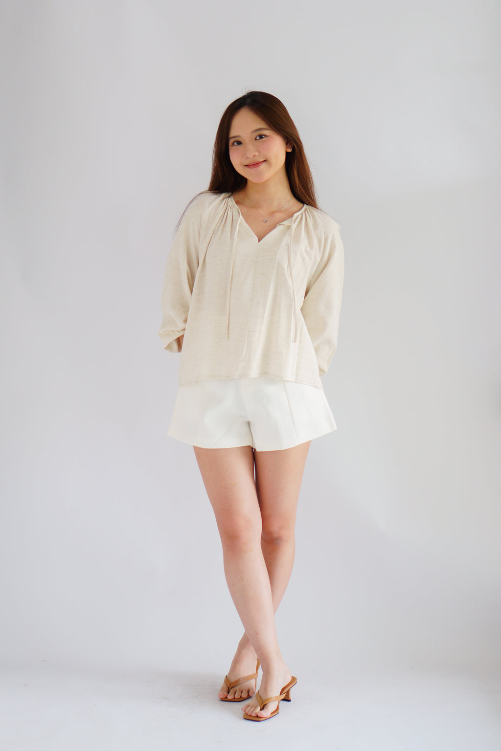 Senja Linen Long Sleeve Top by Bash