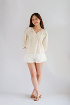 Senja Linen Long Sleeve Top by Bash