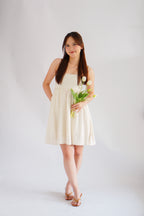 Delilah Linen Mini Babydoll Dress by Bash