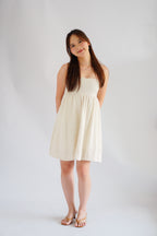 Delilah Linen Mini Babydoll Dress by Bash