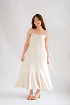 Celia Linen Self-Tied Maxi Dress by Bash
