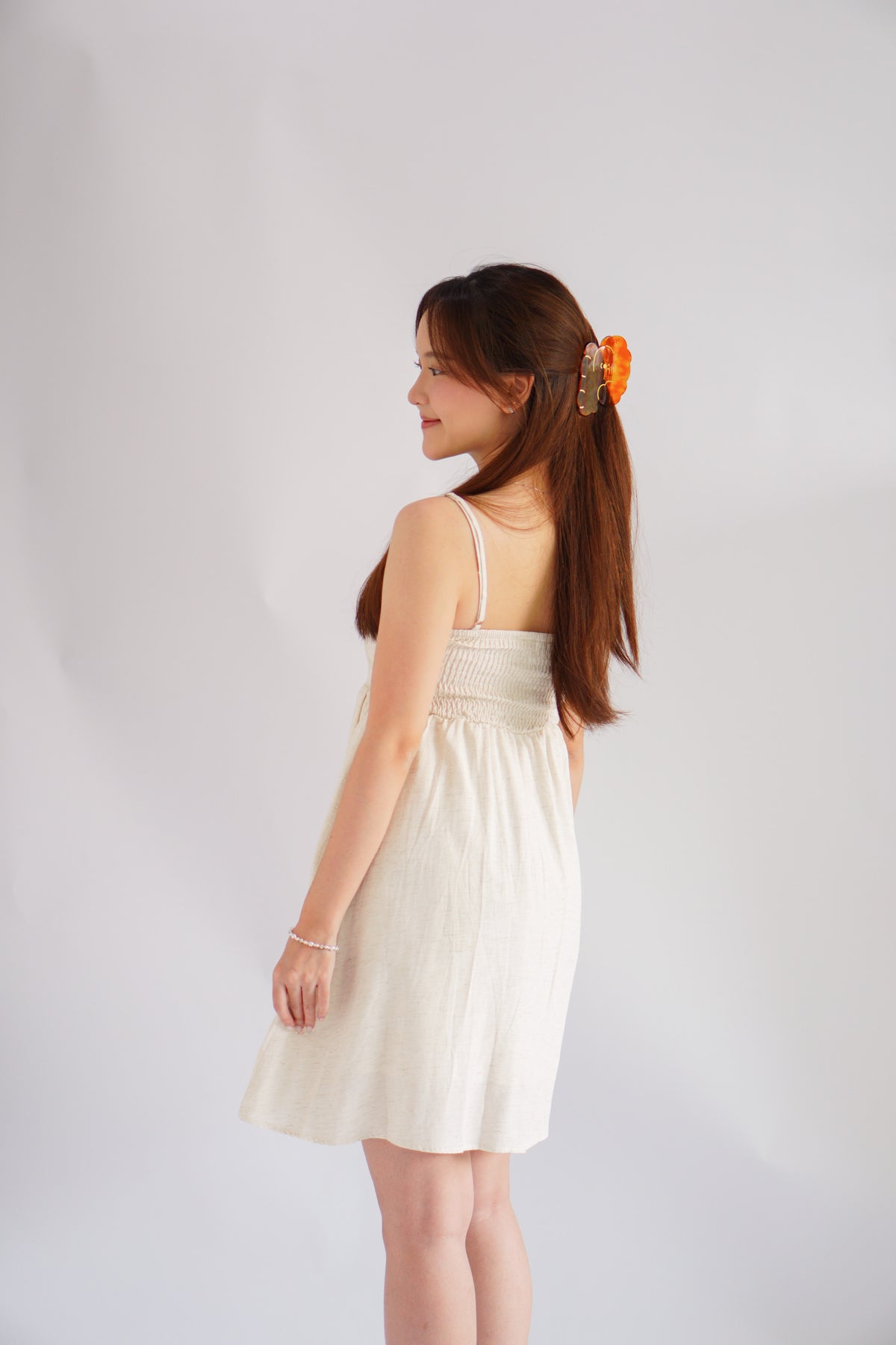 Delilah Linen Mini Babydoll Dress by Bash
