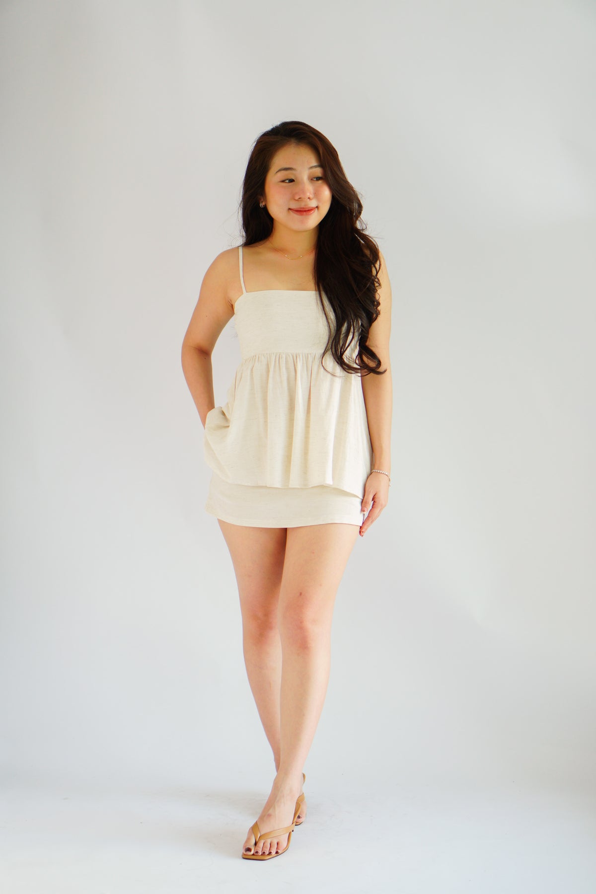 Faye Linen Mini Skirt by Bash
