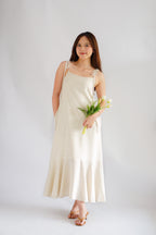 Celia Linen Self-Tied Maxi Dress by Bash