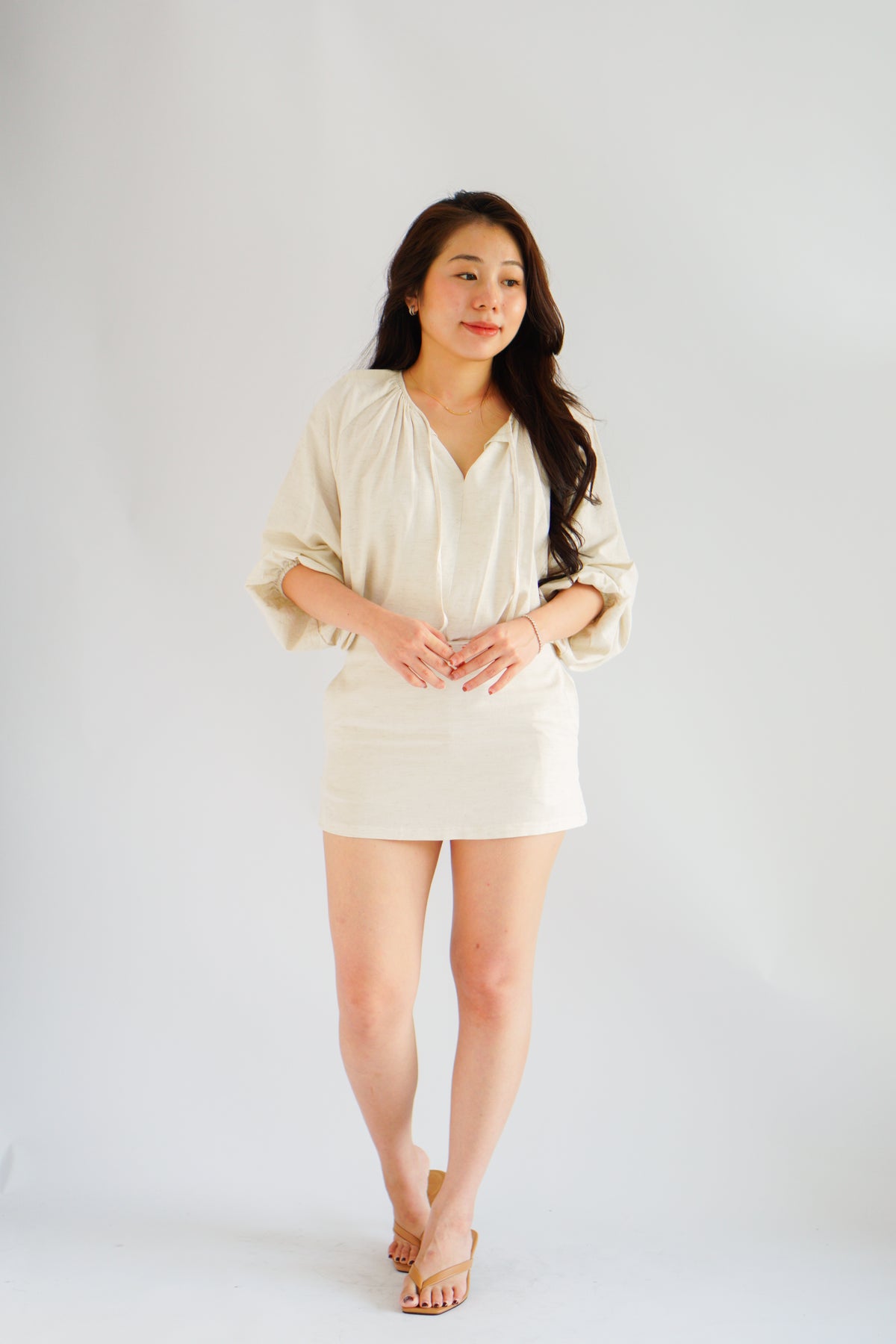 Faye Linen Mini Skirt by Bash