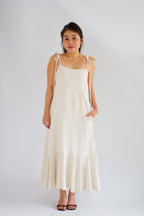 Celia Linen Self-Tied Maxi Dress by Bash
