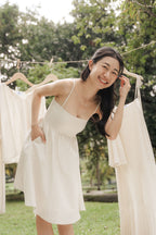 Delilah Linen Mini Babydoll Dress by Bash
