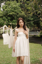 Delilah Linen Mini Babydoll Dress by Bash