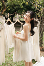 Delilah Linen Mini Babydoll Dress by Bash