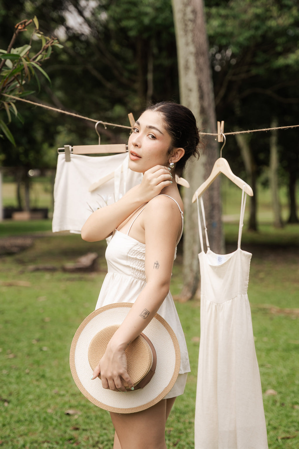 Clara Linen Babydoll Top by Bash
