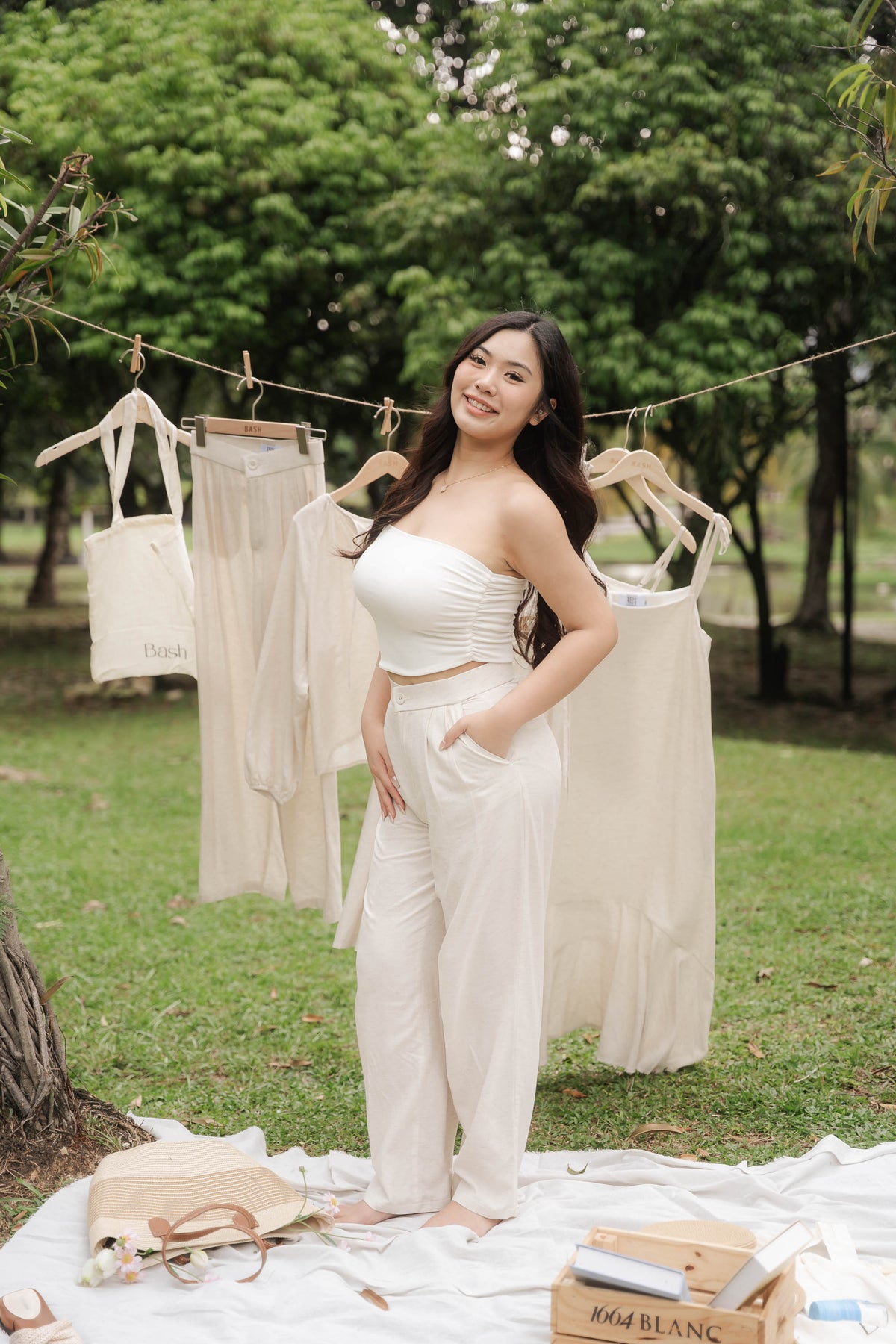 Clara Linen Wide Legged Pants by Bash