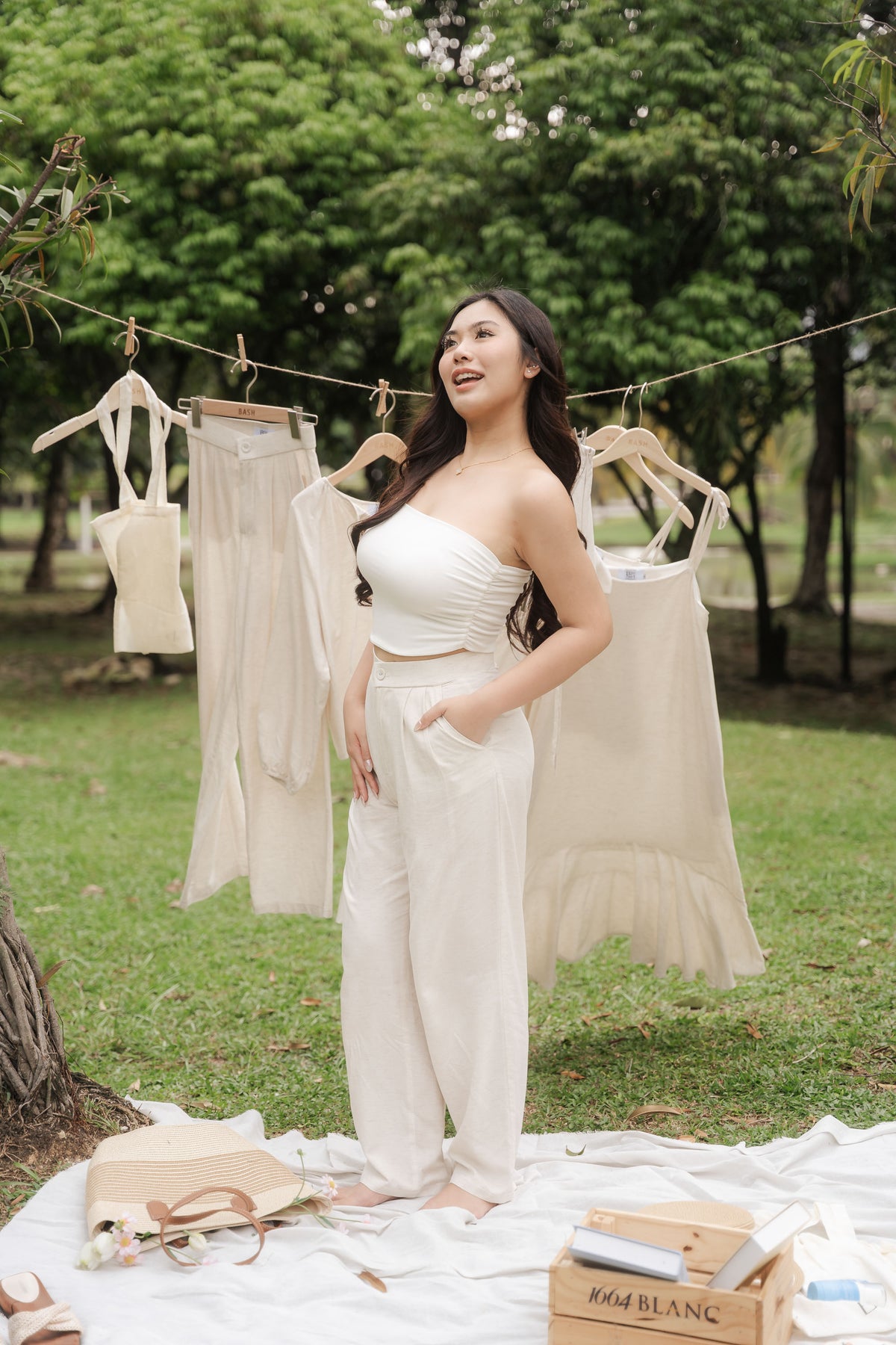 Clara Linen Wide Legged Pants by Bash
