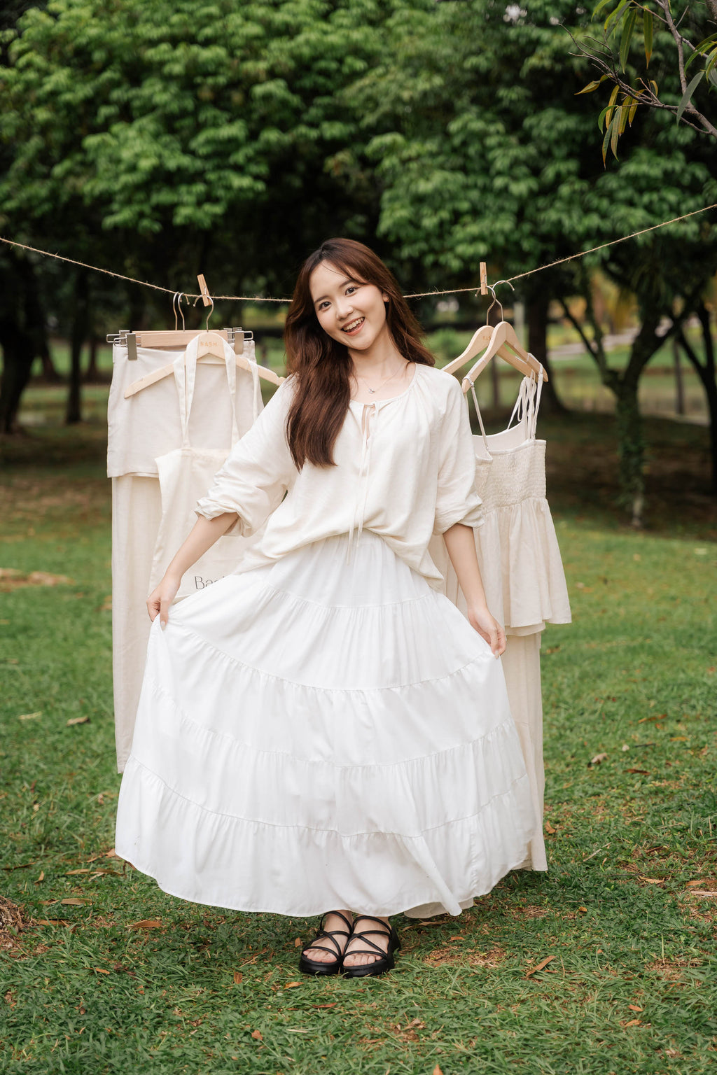 Senja Linen Long Sleeve Top by Bash