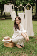 Senja Linen Long Sleeve Top by Bash