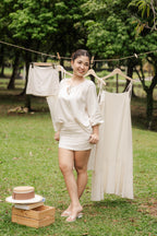 Faye Linen Mini Skirt by Bash