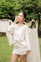 Faye Linen Mini Skirt by Bash