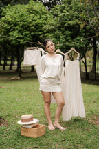 Senja Linen Long Sleeve Top by Bash