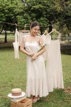 Celia Linen Self-Tied Maxi Dress by Bash