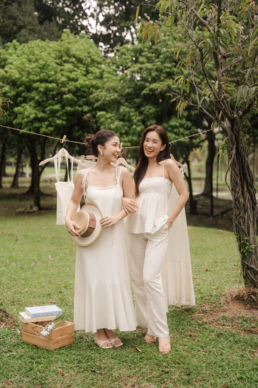 Celia Linen Self-Tied Maxi Dress by Bash