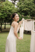 Celia Linen Self-Tied Maxi Dress by Bash
