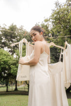 Celia Linen Self-Tied Maxi Dress by Bash
