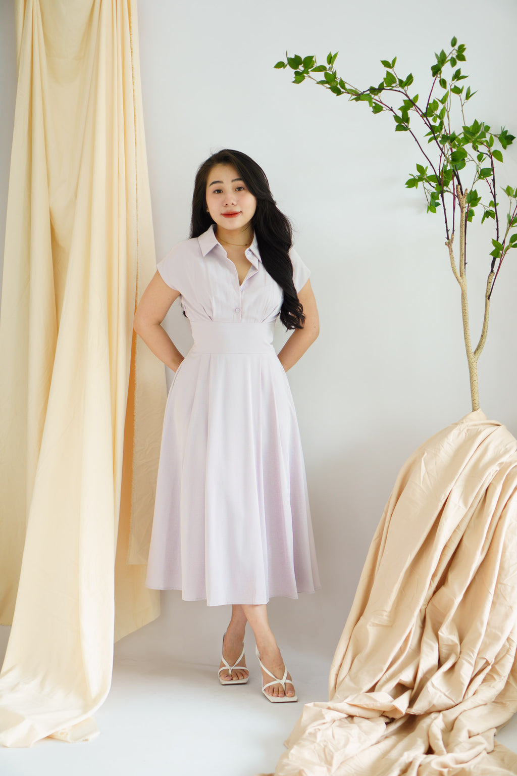 Claire Dress by Bash in Lilac Purple