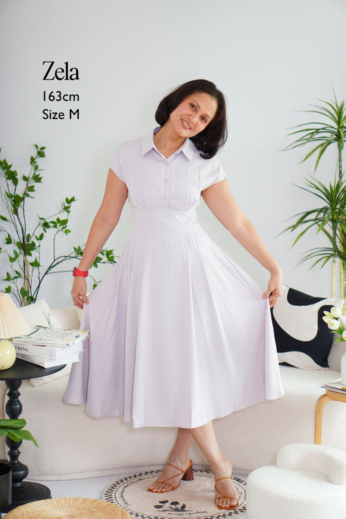 Claire Dress by Bash in Lilac Purple